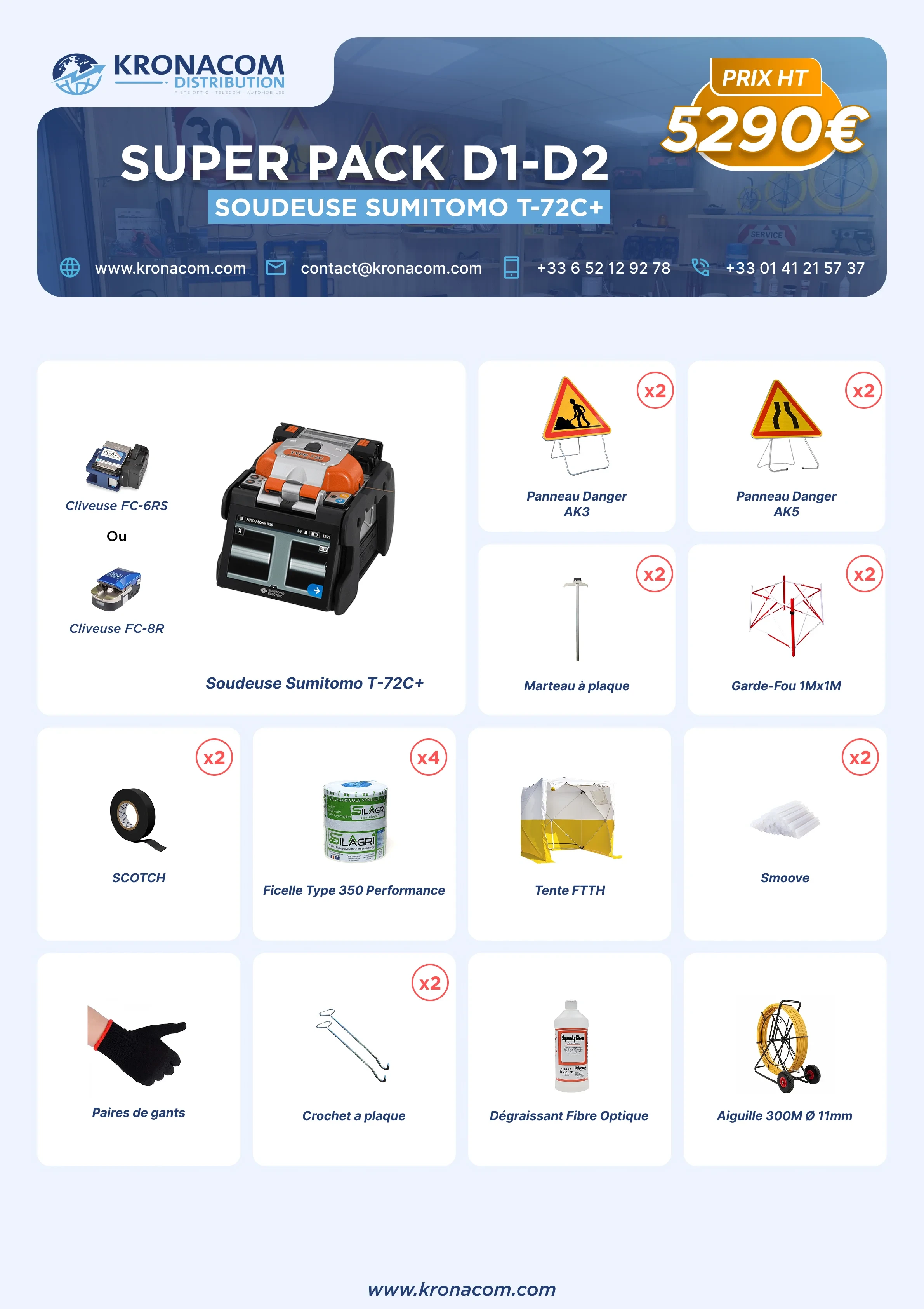 Super Pack D1-D2 avec Soudeuse Sumitomo T-72C+